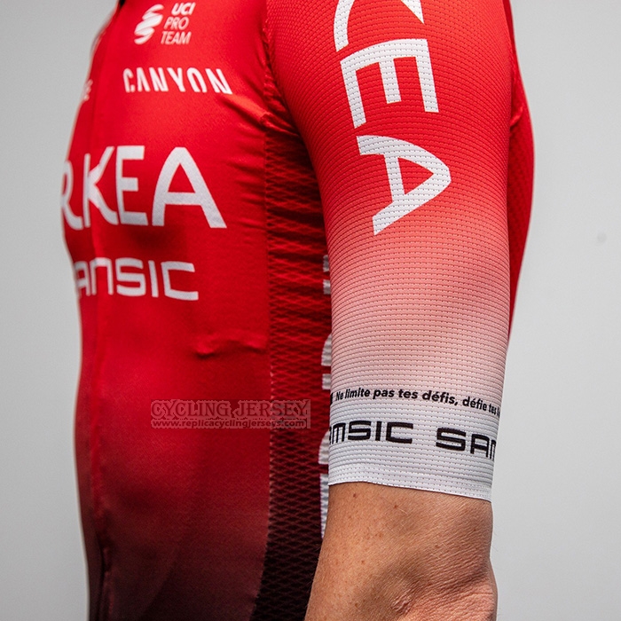 2022 Cycling Jersey Arkea Samsic Red Black Short Sleeve and Bib Short
